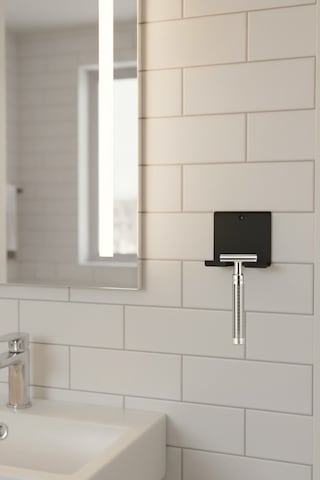Yapışkanlı Traş Bıçak Bıçağı Jilet Kablo Cep Telefonu Tutucu Traş Bıçaklık Jiletlik Banyo Organizer Siyah