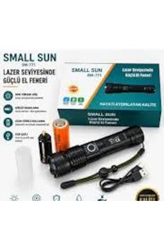 Small Sun Sm-771 30w - Ultra Parlak - Suya Dayanıklı - 700 Metre Menzilli El Feneri Siyah