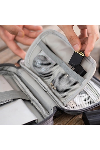 Leezsing Veri Kablosu Saklama Çantası Koruyucu Kılıf Seyahat Elektronik Düzenleyici Çanta Kablo Düzenleyici Kılıf Taşınabilir Dijital Saklama Çantası Diğer