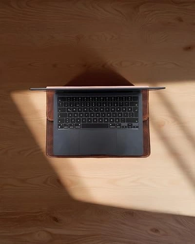 Deri Apple Uyumlu MacBook Çantası Air Kılıfı 13 İnç Pro 14 Taba