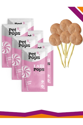 Lollipops Tavuk Ciğeri Kefir 6'lı Kedi Köpek Ödül Lolipopu