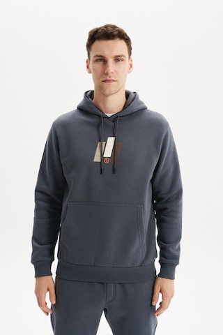 AR-MA Arma Erkek Kapüşonlu Sweatshirt Kanguru Cepli, 3 İplik Şardonlu, Regular Fit, %70 Pamuk %30 Polyester K30254628502 Gri
