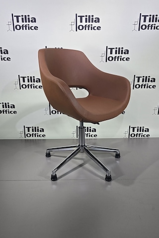 Monaco Çalışma Kesim Koltuğu Konik Sabit Ayak Kahverengi