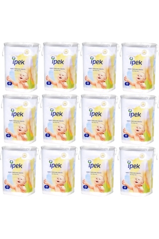İpek Maxi Bebek Temizleme Pamuğu 12 x 60'lı Paket