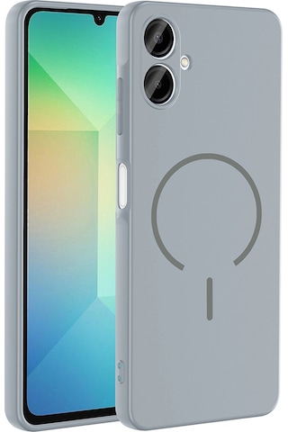 Galaxy A06 Kılıf M-safe Şarj Özellikli Zore Meta Kapak Titanyum-Gri