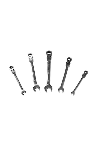 TROY 21700 Mafsallı Cırcırlı Kombine Anahtar Seti, 5 Parça