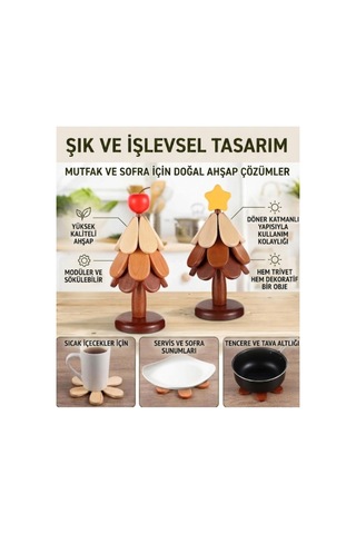 Kamptek Dekoratif 3'lü Modern Bambu Nihale Seti - Standlı Katlanabilir Isıya Dayanıklı Nihale Diğer