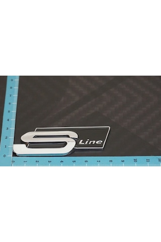 Audi S Line Bagaj Krom Metal 3M 3D Yazı Logo Amblem Siyah (549485962)
