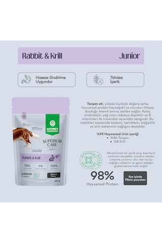 Nature S Protection Superior Care Tavşanlı & Krilli Sos İçinde Yavru Köpek Yaş Maması 85g 12 Adet