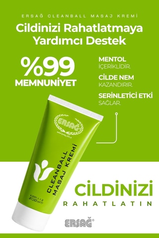 Ersağ Cleanball Masaj Kremi  200 ML