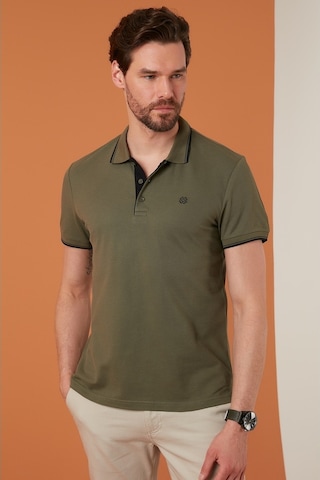 Buratti % 100 Pamuk Düğmeli Regular Fit Erkek Polo Yaka T Shirt 5902118 Haki