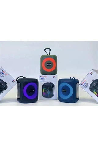 Ximistore9 Yeşil Taşınabilir Dış Mekan Bluetooth Hoparlörü - Su Geçirmez Rgb Işık, Derin Taban, Kablosuz, Elden Taşınabilir