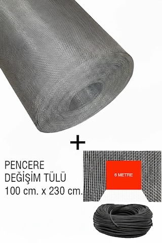 Kapı Sineklik Fiberglas Değişim Tülü 100x230 & 6m Sineklik Fitili 100x230 + 6m