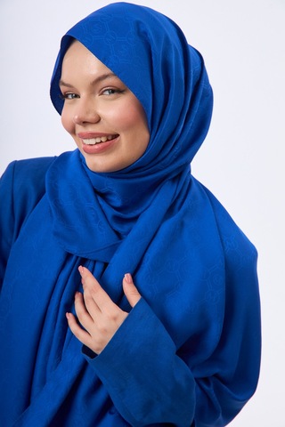 Mirsoy Scarf Mir Modern Desen Şal Mavi