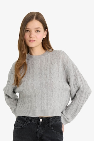 Defacto Coool Regular Fit Bisiklet Yaka Triko Kazak T4518az25wngr210 Gri