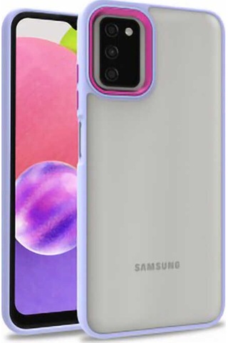 Zore Galaxy Uyumlu A03s Kılıf Flora Kapak - Lila Lila