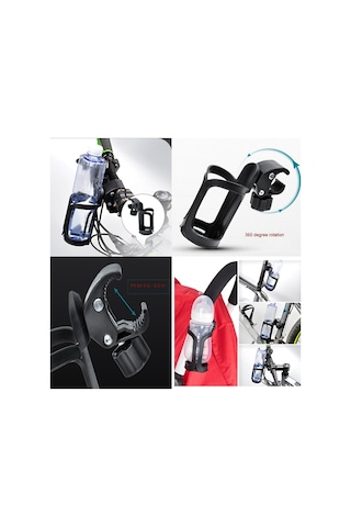 Cvkayak Bisiklet Fincan Tutucu, Bisiklet Fincanı, Bebek Arabası Bardak Tutucular, Bisikletler İçin Evrensel İçecekler, Arabalar, Bisiklet Su Şişesi Kafesi 2 Adet Koyu Gri