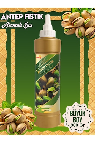 Antep Fıstıklı Sos - Waffle & Krep & Pankek & Tatlı & Dondurma & Kruvasan Sos-900 Gr
