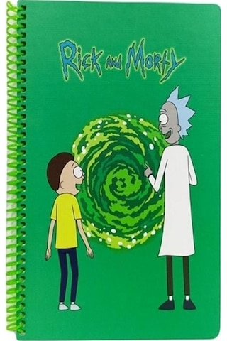 Mabbels Rick And Morty Spiralli Not Defteri Yeşil 80 Yaprak Çizgili 17x24cm Dft-388524 Yeşil