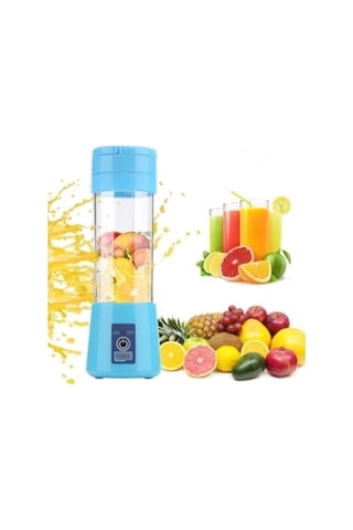 Portatif Taşınabilir380 Ml Usb Şarjlı Mavi El Blender Çok Renkli