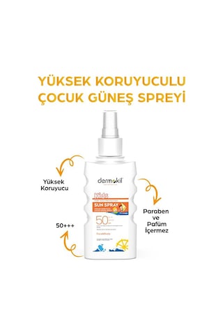 Dermokil Kids SPF 50+++ Yüksek Koruyucu Çocuk Güneş Spreyi 3 x 200 ML