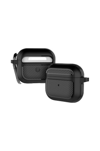 Karbon Fiber Tpu Kalınlaştırmak Darbeye Dayanıklı Kulaklık Koruyucu Kılıf Airpods Uyumlu 3 İçin Kanca İle Mavi