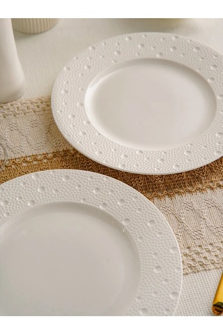 Magistro Porselen Servis Tabakları 2'li Set D 26 Cm Fray 344082581 Beyaz