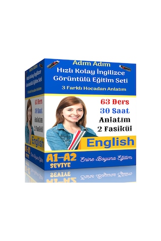 Adım Adım Hızlı Kolay İngilizce Görüntülü Eğitim Seti 63 Video