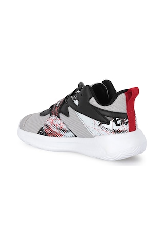 Slazenger Knıght I Unisex Çocuk Cırt Cırtlı Gri / Kırmızı Günlük Spor Ayakkabısı