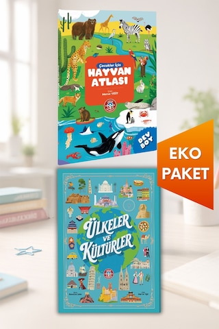 Çocuklar İçın Hayvan Atlası - Ülkeler Ve Kültürler Eko Paket