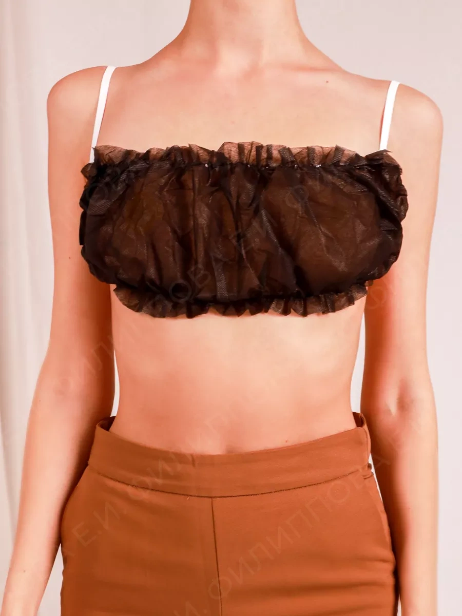 Cistov'e Tek Kullanımlık Açık Sırtlı Siyah Üst 20 Adet 212935184