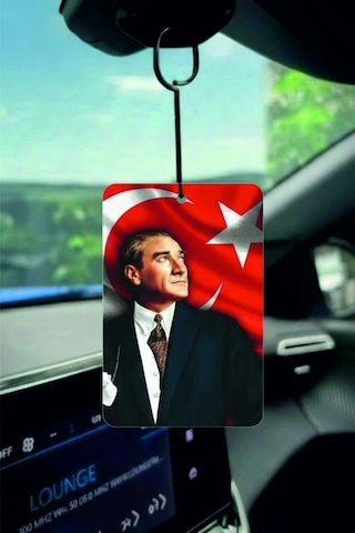 Türk Bayraklı Atatürk Tasarımlı Oto Kokusu
