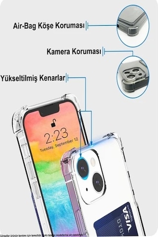 Kvy Xiaomi Poco F4 Gt Kamera Korumalı Kartlıklı Setra Şeffaf Silikon Kılıf