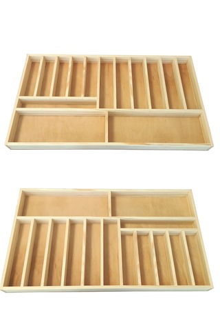 Ahşap Kaşıklık 70x40 Cm. Mutfak Çekmecesi Kaşıklık Ve Servis Gereçleri Düzenleyici