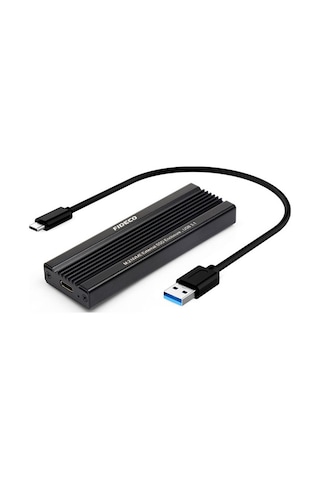 Fideco USB 3.1 Gen2 Type-C to M.2 PCIe NVMe SSD Harddisk Kutusu Siyah