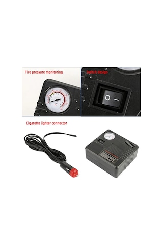 Dinosaurs Araba Acil Oto Hava Pompası Dc 12v Lastik Şişirme Aracı Basınç Göstergesi Çakmak Konnektörü Kompakt Ve Taşınabilir Yüksek Kalite