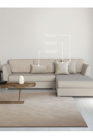 Br Perle Home Daily Series Ekru Rengi Kırlent Yastık Kılıfı Ekru