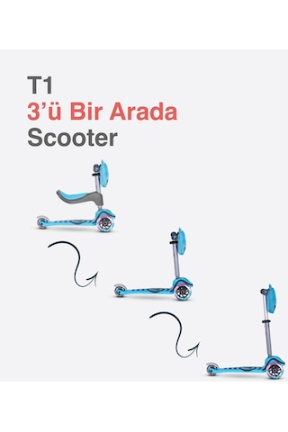 Smartrike T1 3 Ü 1 Arada Oturaklı Ve Çantalı Çocuk Scooterı 15 Ay - 5 Yaş 001