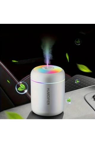 Carrier Beyaz Sessiz Usb Güçlü Mini Nemlendirici Renkli Led Işık Yatak Odası Oturma Odası Ofis Dekoru Modern Plastik Nemlendirici