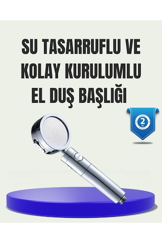 Mey İthalat Masaj Ve Yağmur Modlu Su Tasarruflu Duş Başlığı Diğer