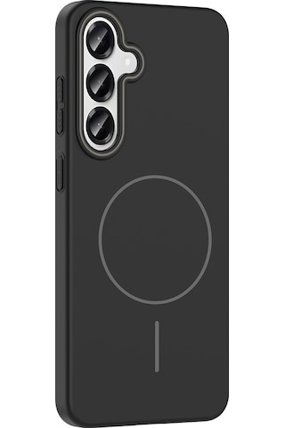 Galaxy S25 Kılıf Magsafe Şarj Özellikli Ruby Sert Kılıf Siyah