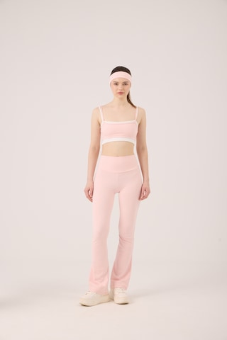 Holly Lolly Yüksek Bel Flare Fabiola Tayt Pantolon Pembe