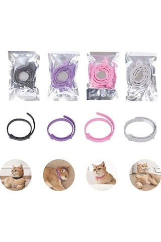 M-pets Keep Calm Calming Sakinleştici Kedi Tasması 4lü Mix Color 244-77005.01