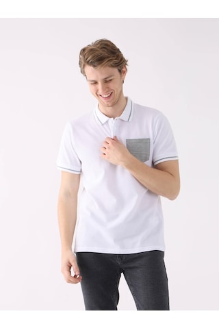 Dufy Beyaz Erkek Slim Fit Polo Yaka Tshirt - 82801 Beyaz