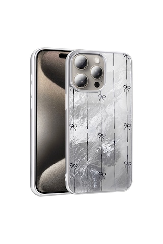 Apple Uyumlu iPhone 15 Pro Kılıf Desenli Zore Mep Kapak Küçük Fiyonk