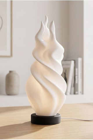 Fire Model - Led Abajur - Masa Lambası - Usb 5v İle Çalışır - Slim Led Aydınlatması Dahildir - Dekoratif Lamba - Renk Seçenekli Çok Renkli
