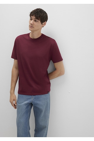 Mavi - Etiket Detaylı Bordo Basic Tişört 0611824-70394 Bordo