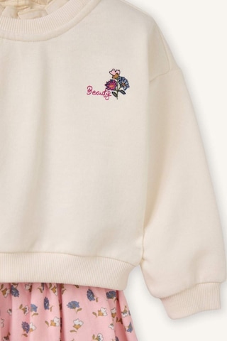 Defacto 2li Takım Sweatshirt Etek Kız Bebek G8105a526smer99 Ekru-er99