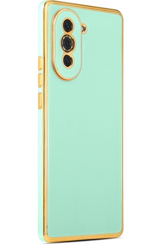 Huawei Uyumlu Nova 10 Kılıf Zore Kenarı Gold Renk Silikon Bark Kapak