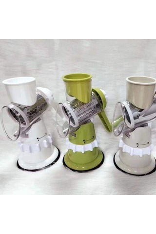 Jian Fan El Kranklırende Mutfakçok Fonksiyonlu Sebze Kesici Patates Dilimi-beyaz Beyaz